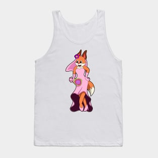 Fox with Wedding dress & Bunch of Flower Tank Top